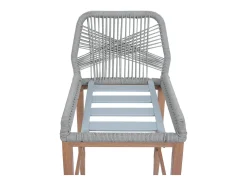 Taburete de bar MCW-O21 (set de 2), gris claro, cojín gris oscuro