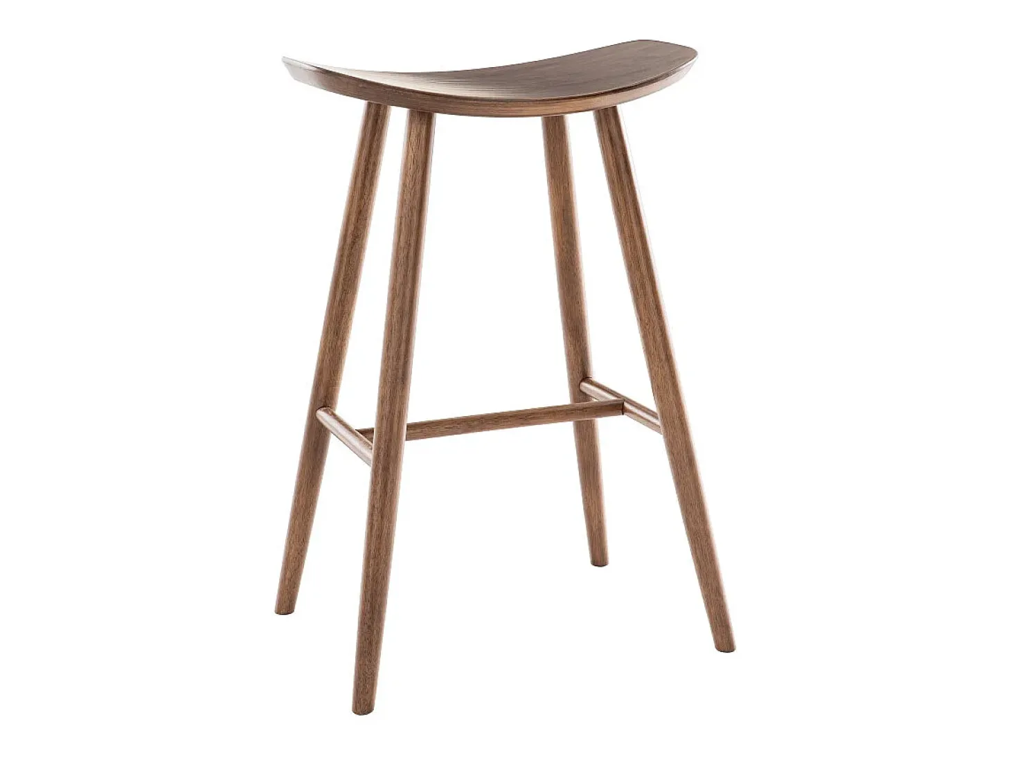 Taburete de bar moderno nogal 72cm DEMORY