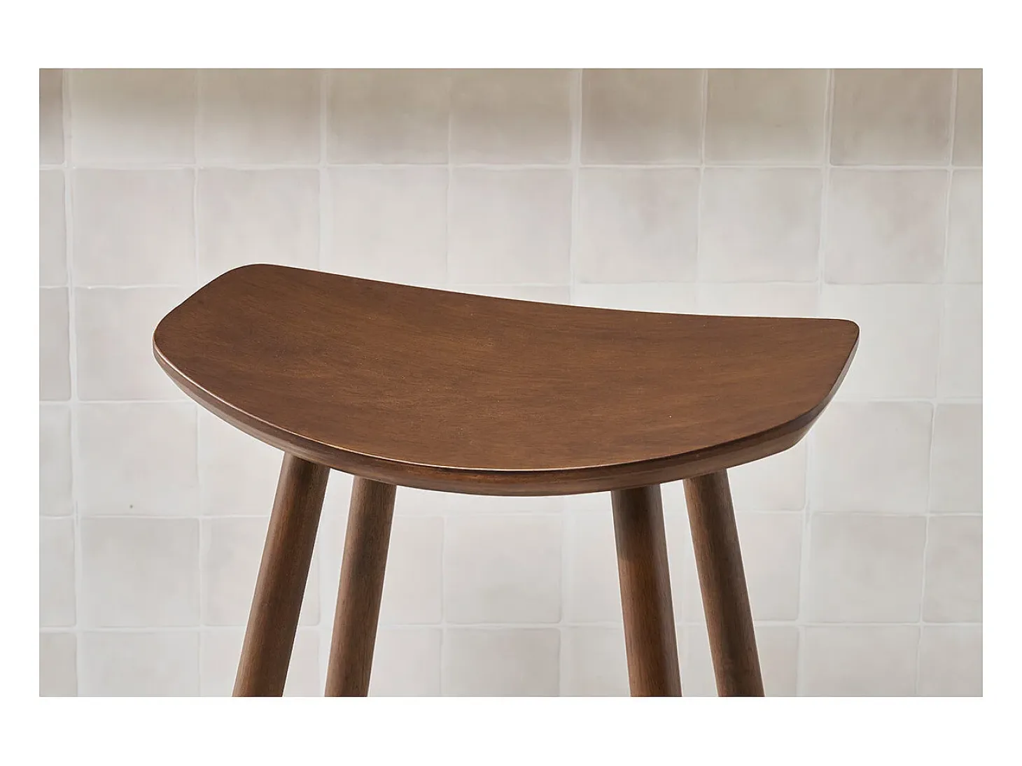 Taburete de bar moderno nogal 72cm DEMORY