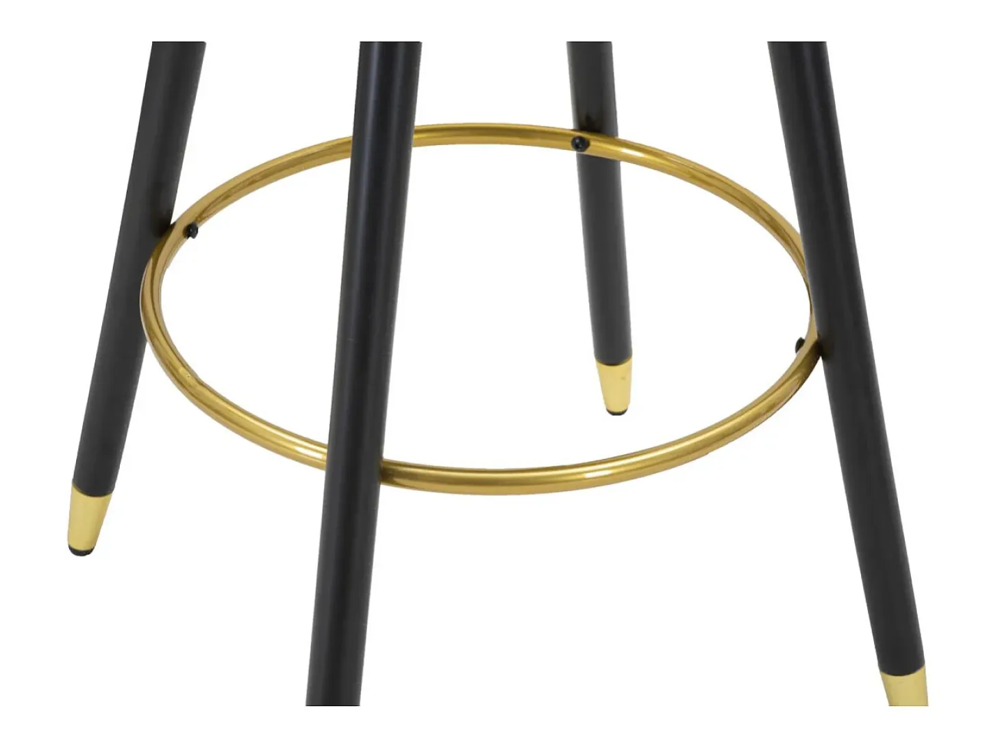 Taburete de bar para cocina en terciopelo con patas de madera negras y doradas h80cm Prague - Rosa