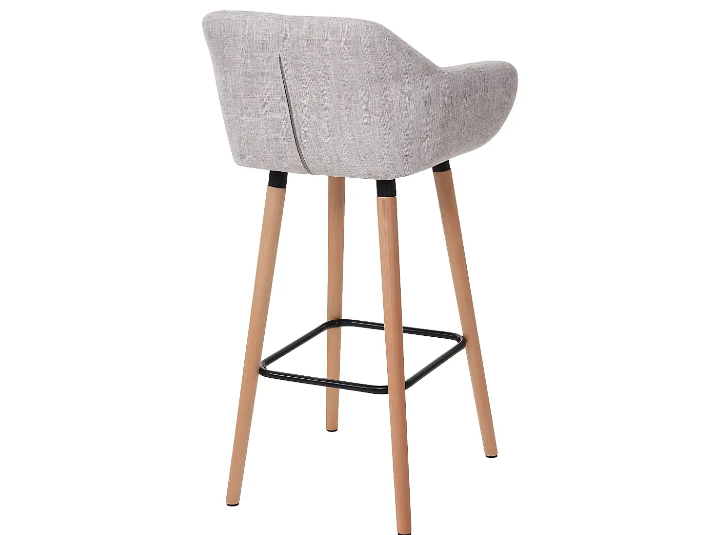 Taburete de bar Vaasa T381, textil, gris crema