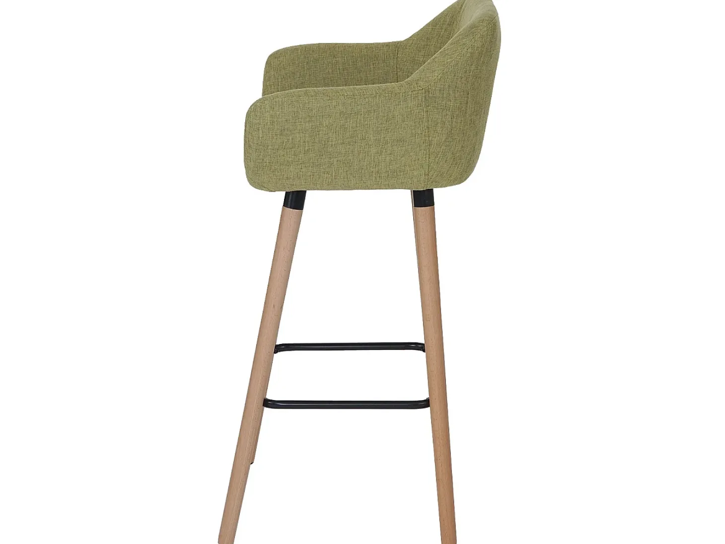 Taburete de bar Vaasa T381, textil, verde claro