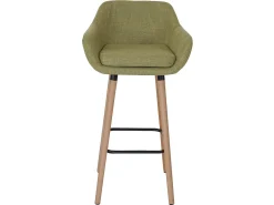 Taburete de bar Vaasa T381, textil, verde claro