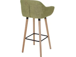 Taburete de bar Vaasa T381, textil, verde claro