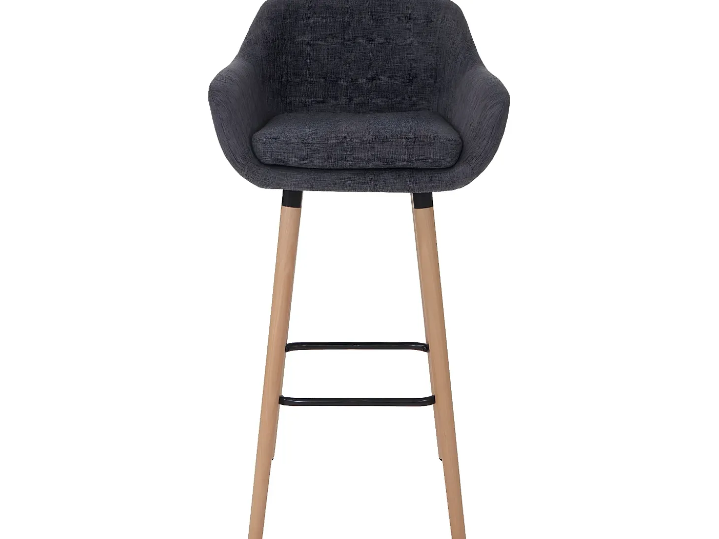 Taburete de bar Vaasa T381 (set de 2), textil, gris