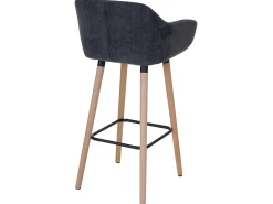 Taburete de bar Vaasa T381 (set de 2), textil, gris