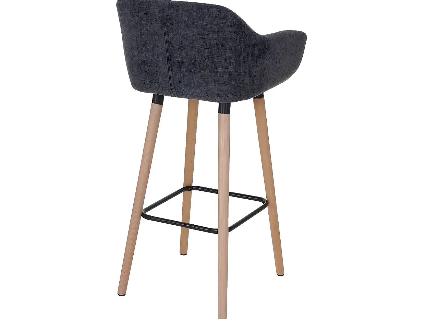 Taburete de bar Vaasa T381 (set de 2), textil, gris