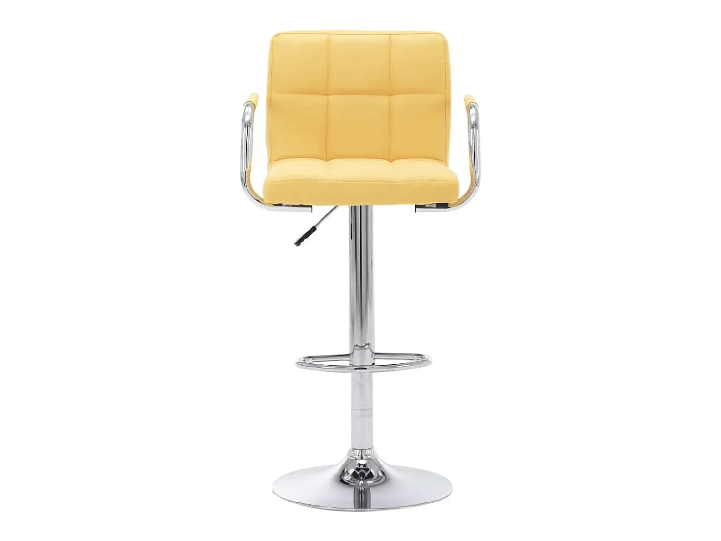 Taburete de barra de cocina de tela amarillo