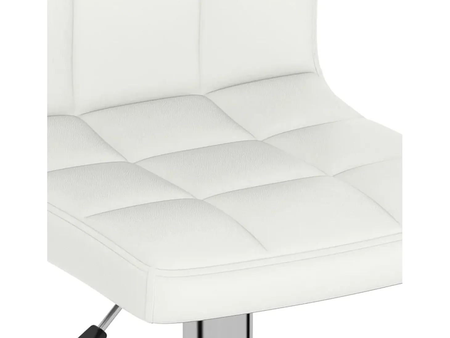 Taburete de cocina cuero sintético blanco