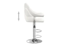 Taburete de cocina cuero sintético blanco