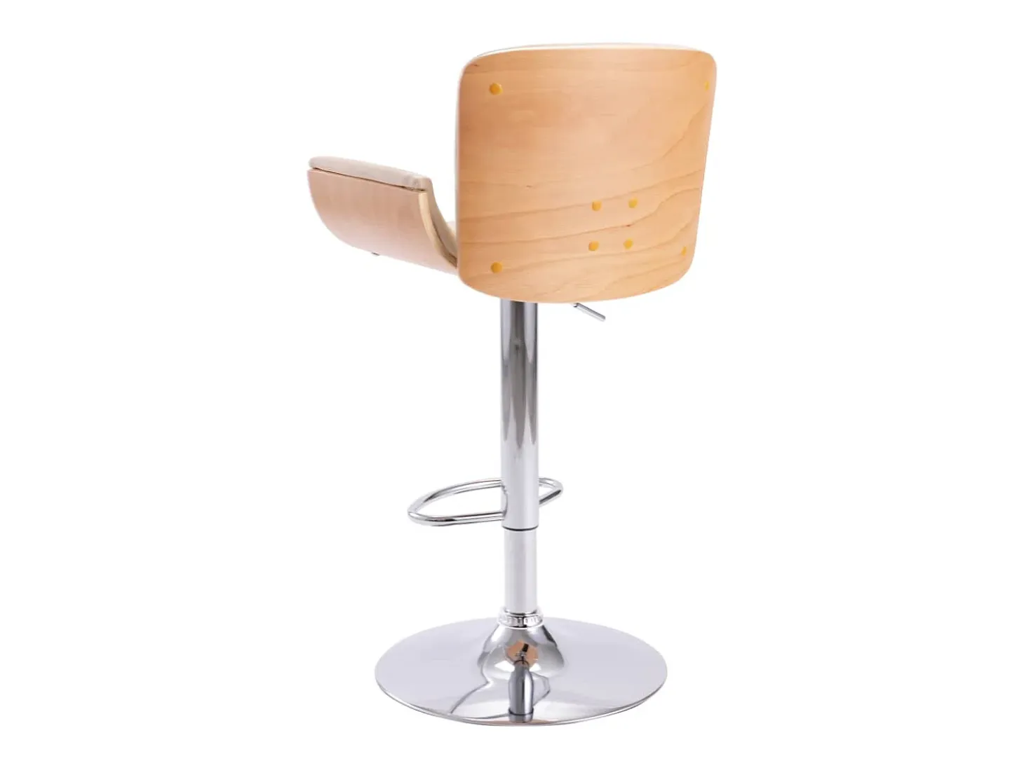 Taburete de cocina cuero sintético color crema