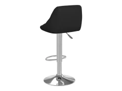 Taburete de cocina de cuero sintético negro