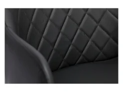 Taburete de cocina de madera oscura y negro 65 cm LUCIEN