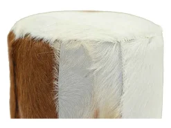 Taburete de cocina de piel de cabra y madera de teca maciza