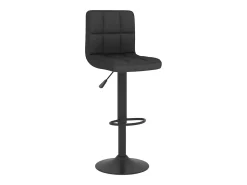 Taburete de cocina de tela negro