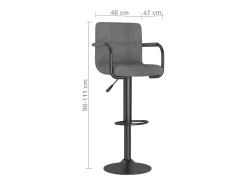Taburete de cocina de tela gris claro