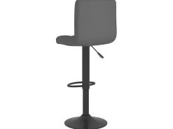 Taburete de cocina de tela gris oscuro ES42721