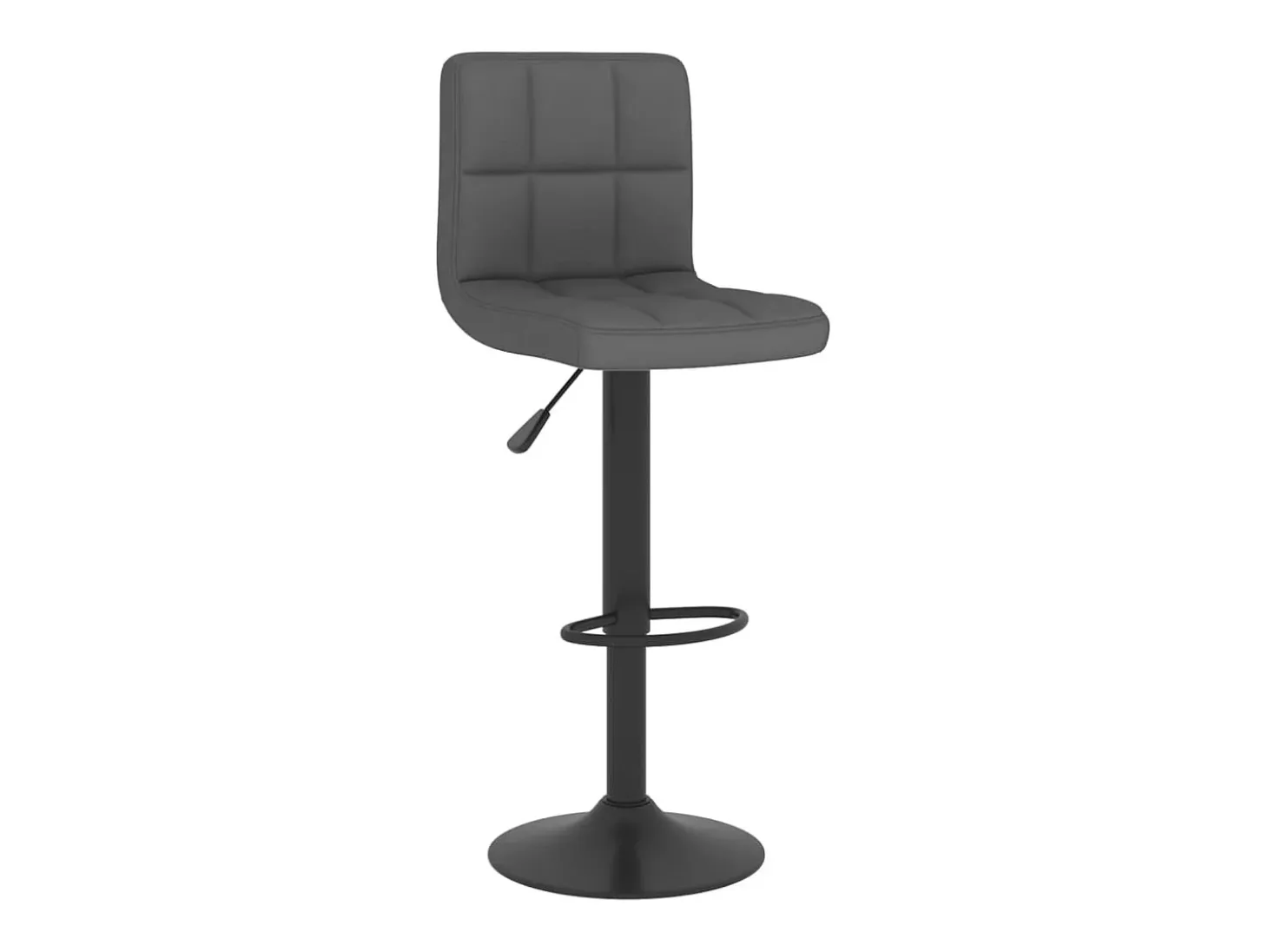 Taburete de cocina de tela gris oscuro ES42721
