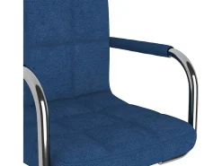 Taburete de cocina de tela azul