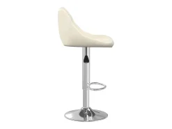 Taburete de cocina de terciopelo crema
