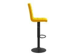 Taburete de cocina de terciopelo amarillo mostaza