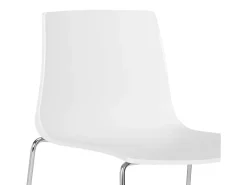 Taburete de Cocina Grand Soleil Design 74 cm Imola Slitta Cromado - Blanco