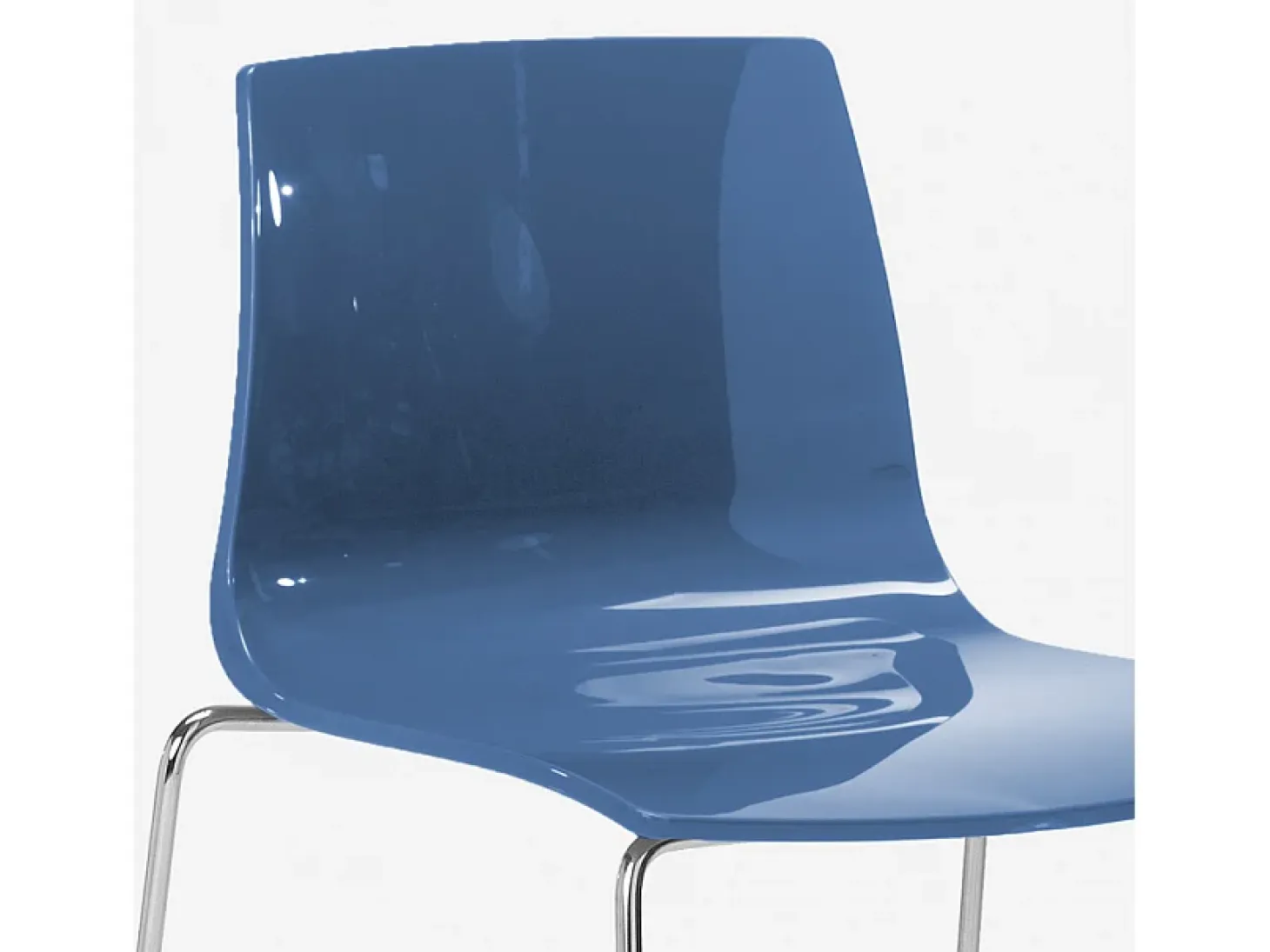 Taburete de Cocina Grand Soleil Design 74 cm Imola Slitta Cromado - Azul Marino