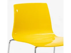 Taburete de Cocina Grand Soleil Design 74 cm Imola Slitta Cromado - Amarillo