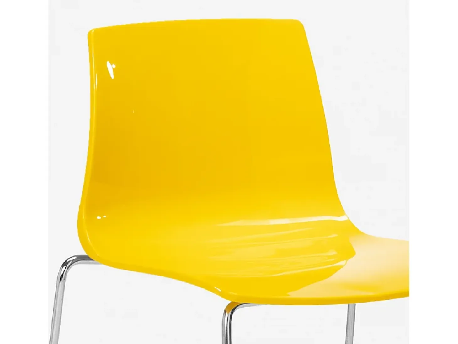 Taburete de Cocina Grand Soleil Design 74 cm Imola Slitta Cromado - Amarillo