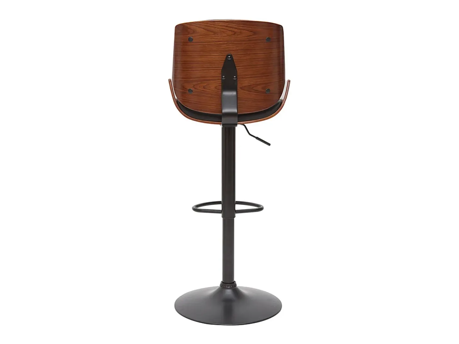 Taburete de cocina regulable negro con madera oscura VESPER