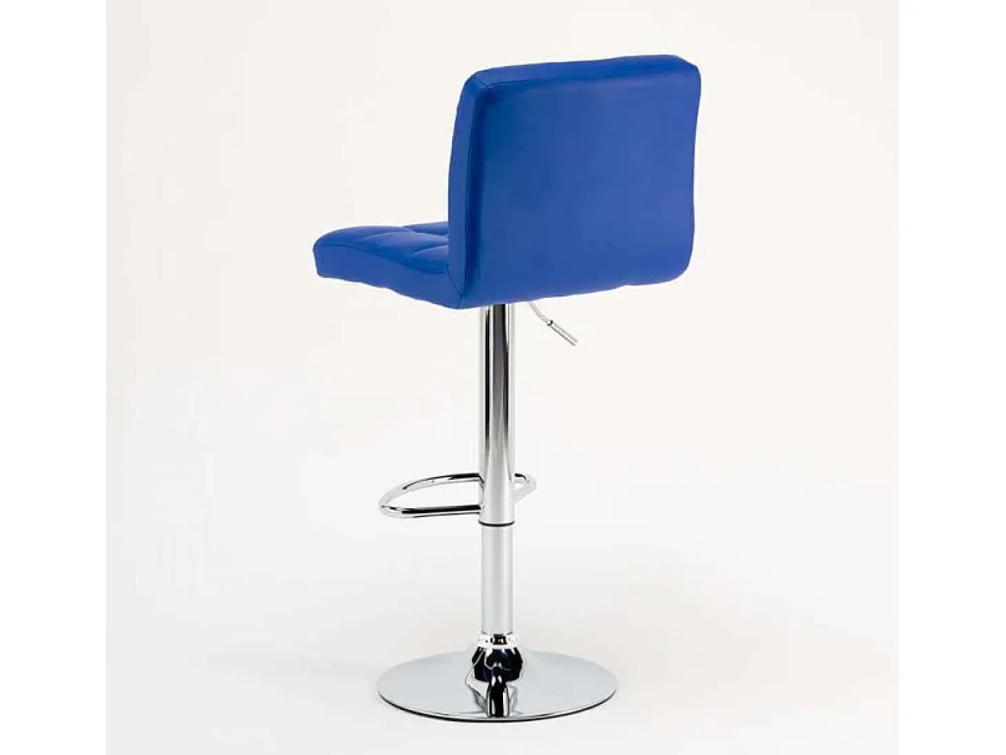 Taburete de cocina y bar alto giratorio ajustable con respaldo Atlanta - Azul Marino