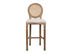 Taburete De Madera Tapizado