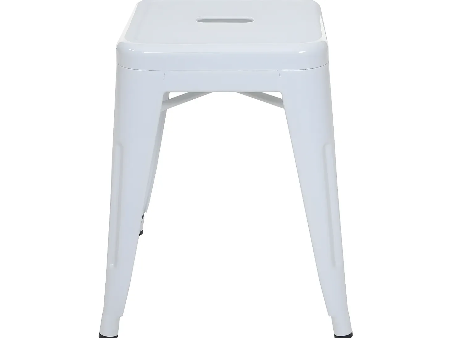 Taburete de metal MCW-A73 (juego de 6), blanco