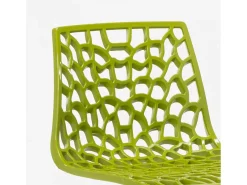 Taburete diseño cocina bar base negro mate regulable Grand Soleil Spider Matt - Verde Anís