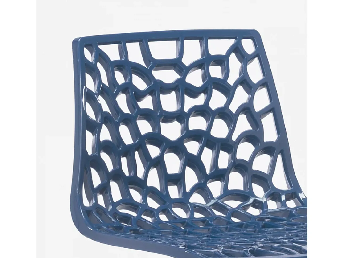 Taburete diseño cocina bar base negro mate regulable Grand Soleil Spider Matt - Azul Marino