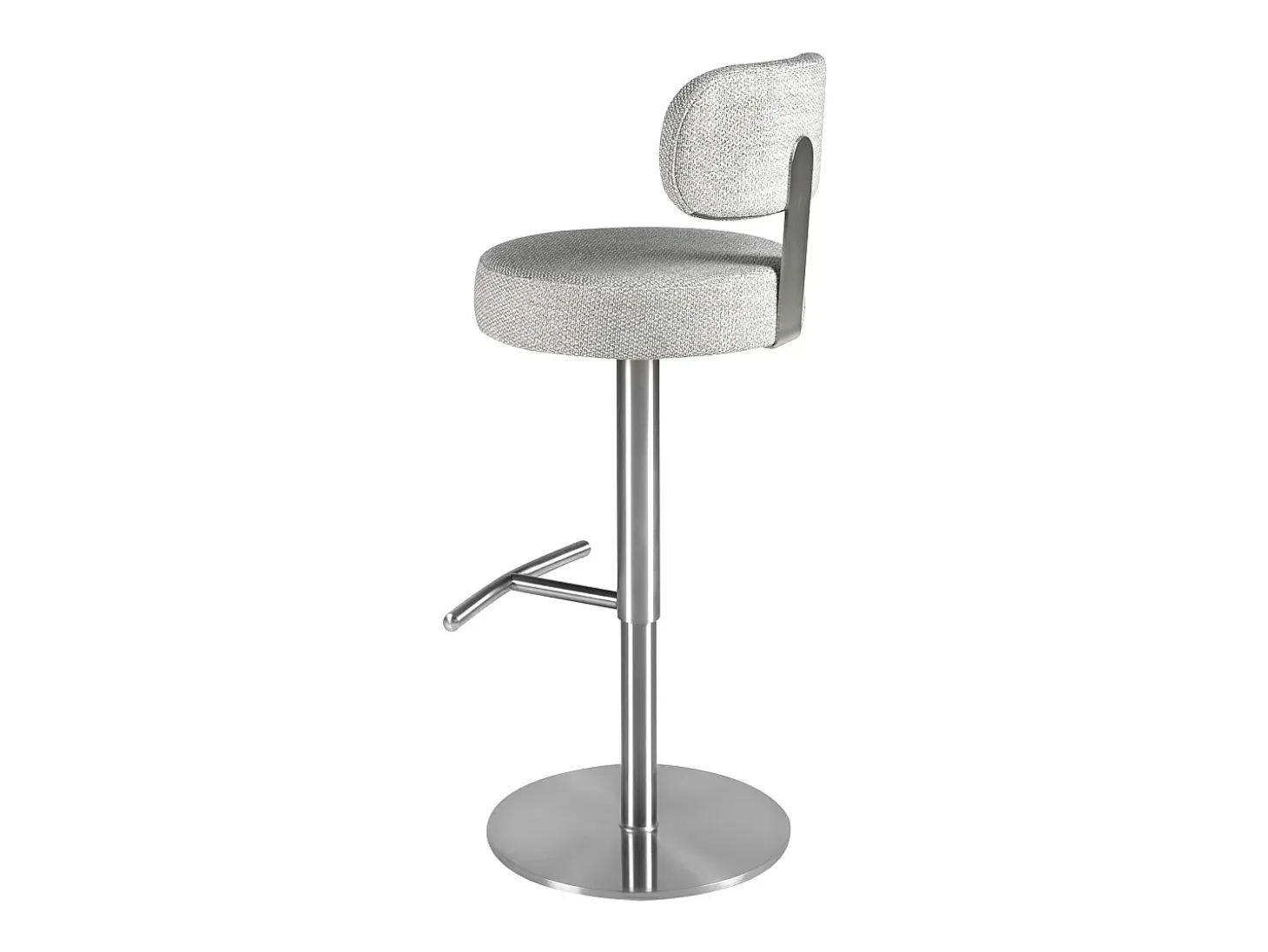 Taburete giratorio tela gris claro jaspeado 4230 ANGEL CERDA