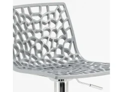 Taburete Grand Soleil SPIDER para cafetería bar cocina alto fijo giratorio reposapiés regulable - Gris