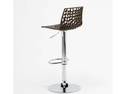 Taburete Grand Soleil SPIDER para cafetería bar cocina alto fijo giratorio reposapiés regulable - Marrón