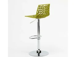 Taburete Grand Soleil SPIDER para cafetería bar cocina alto fijo giratorio reposapiés regulable - Verde