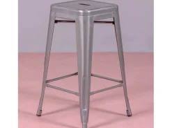 Taburete metálico apilable de acero (68cm) - Bistro - Metálico