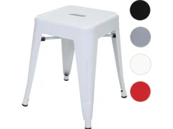 Taburete metálico MCW-A73, blanco