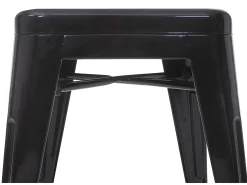 Taburete metálico MCW-A73, negro