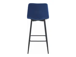 Taburete Valora POZZA, terciopelo azul marino, patas negras (x4)