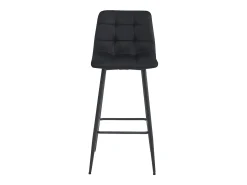 Taburete Valora TEOTO de terciopelo negro con diseño ergonómico para la cocina