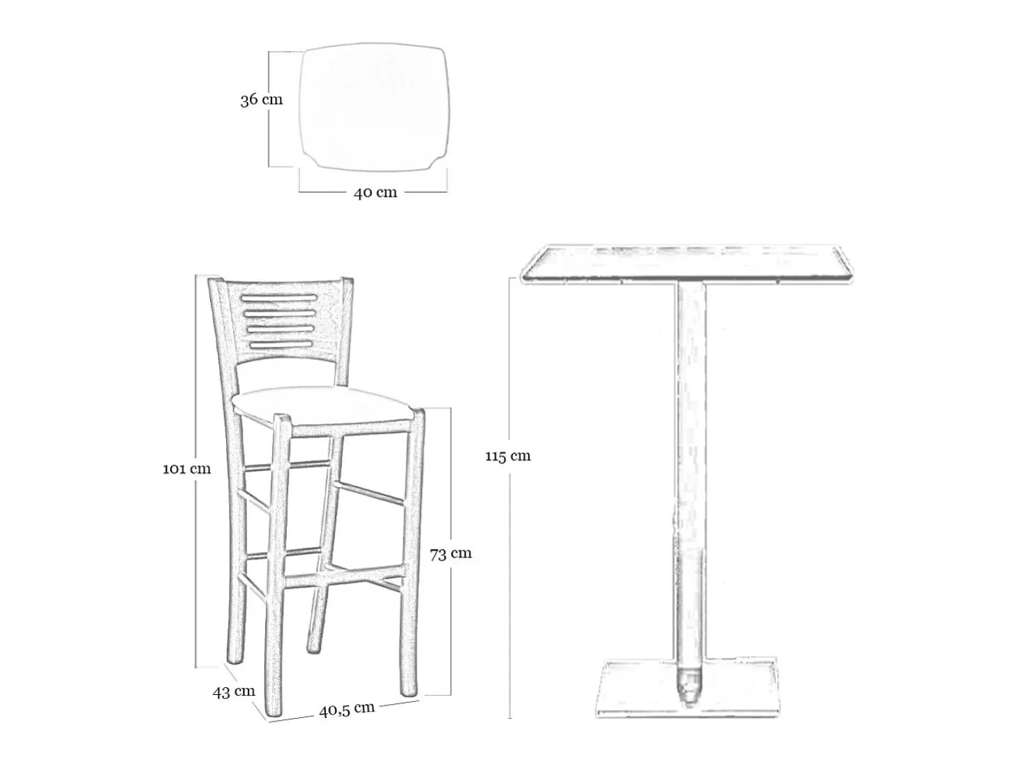Taburete Verona en madera de nogal oscuro, altura 73 cm, con asiento acolchado rojo