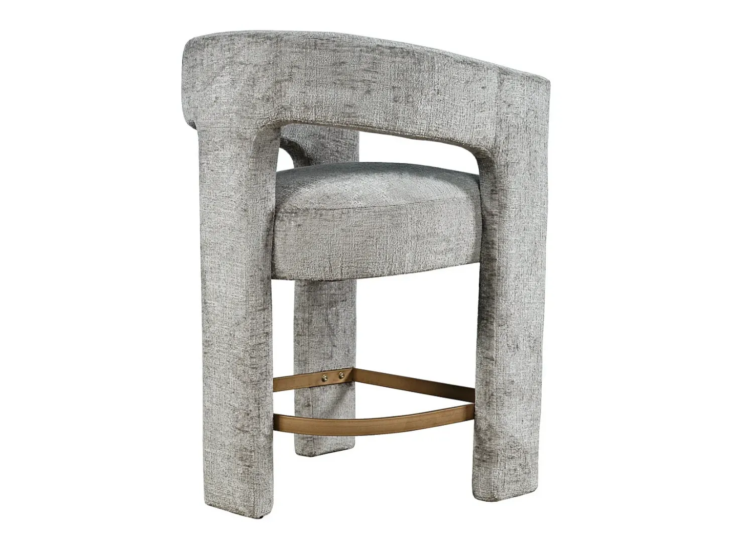Taburete 61x89x57 cm gris plateado Leith LET71HG