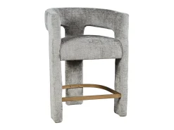 Taburete 61x89x57 cm gris plateado Leith LET71HG