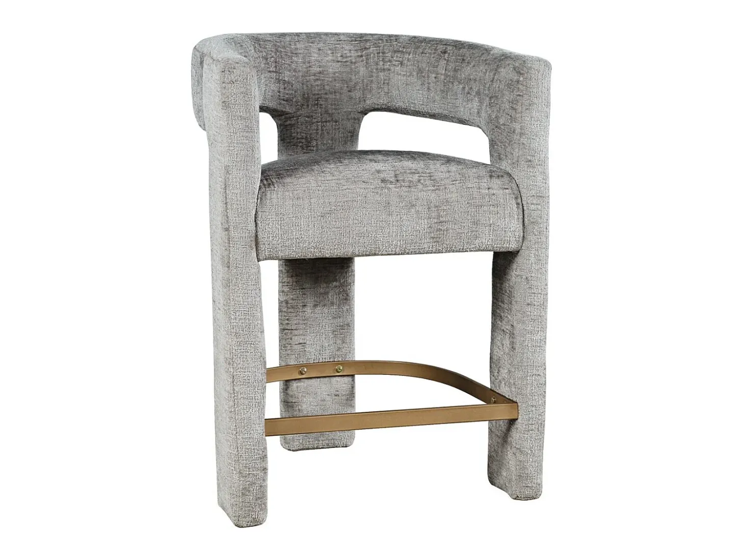 Taburete 61x89x57 cm gris plateado Leith LET71HG