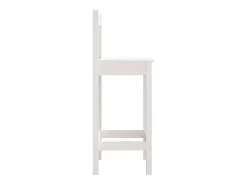 Taburetes altos 2 unidades madera maciza pino blanco 40x41,5x112 cm