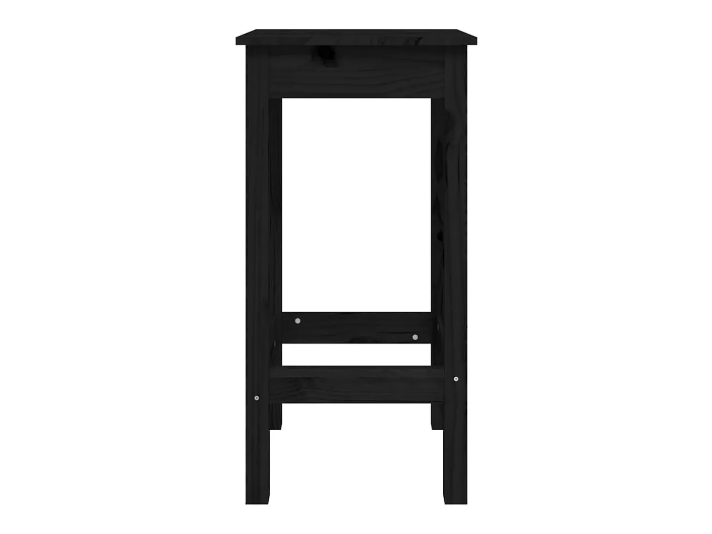 Taburetes altos 2 unidades madera maciza de pino negro 40x40x78 cm